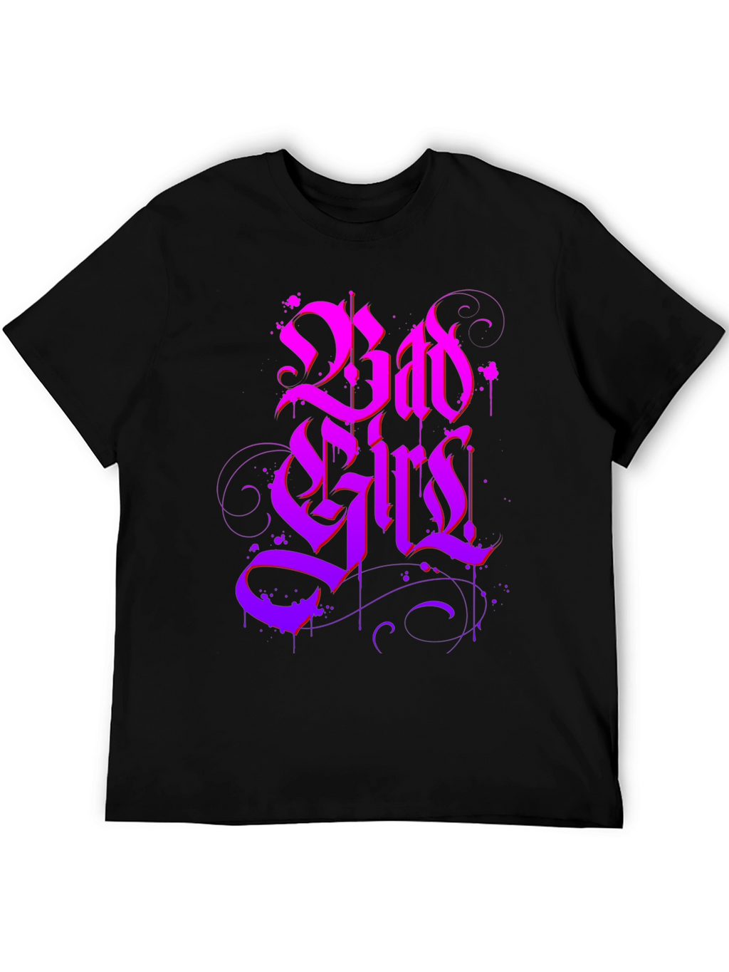 Bad Girls Gothic Style Black T-Shirt