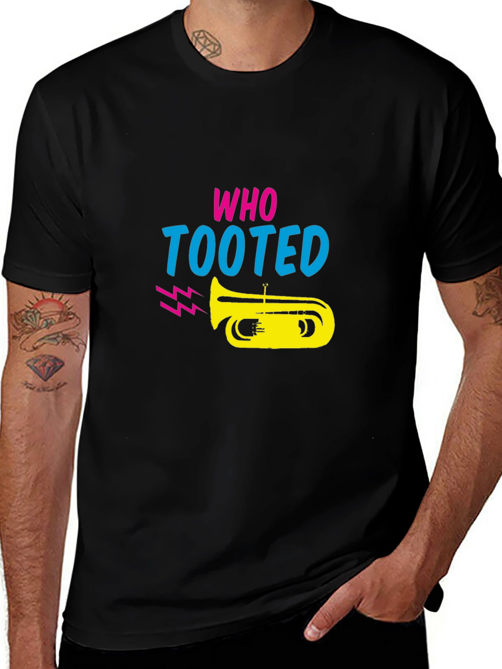 Who Tooted T-Shirt - Funny Music Graphic Tee