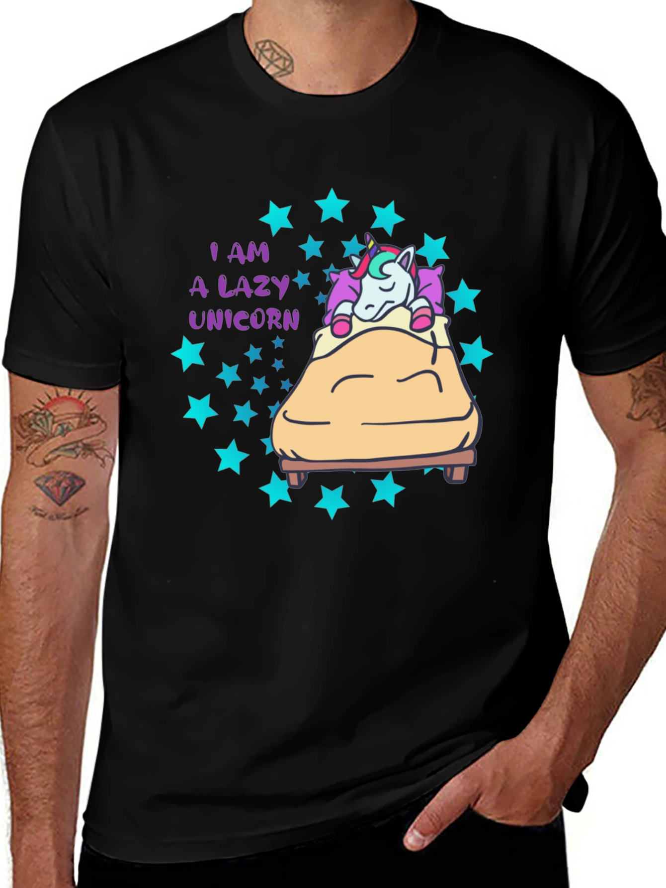 Lazy Unicorn T-Shirt - Cute Graphic Tee for Unicorn Lovers