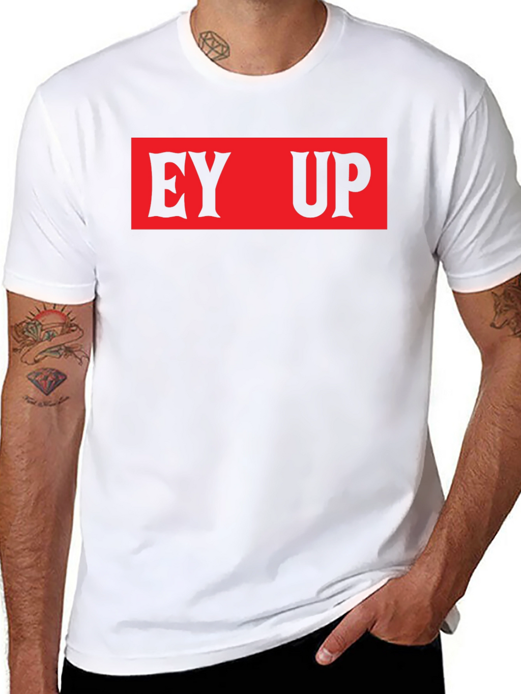 EY UP Black Graphic Tee