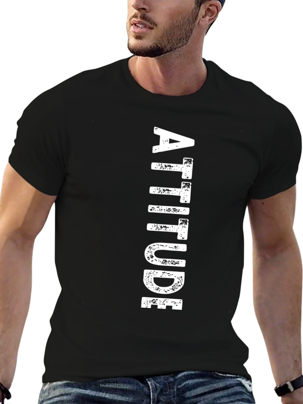Attitude Graphic Black T-Shirt