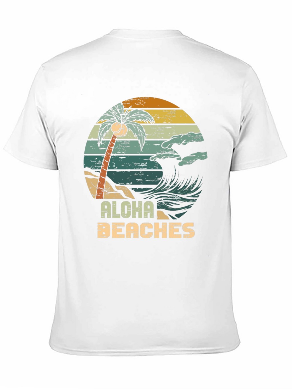 Aloha Beaches Retro Graphic T-Shirt