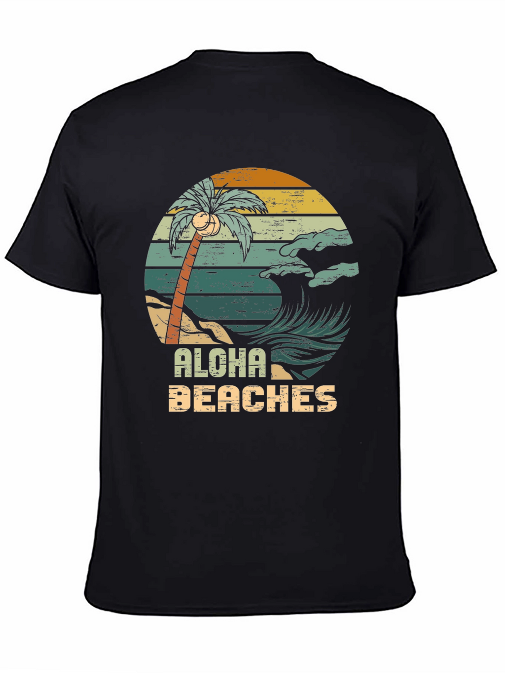 Aloha Beaches Retro Graphic T-Shirt