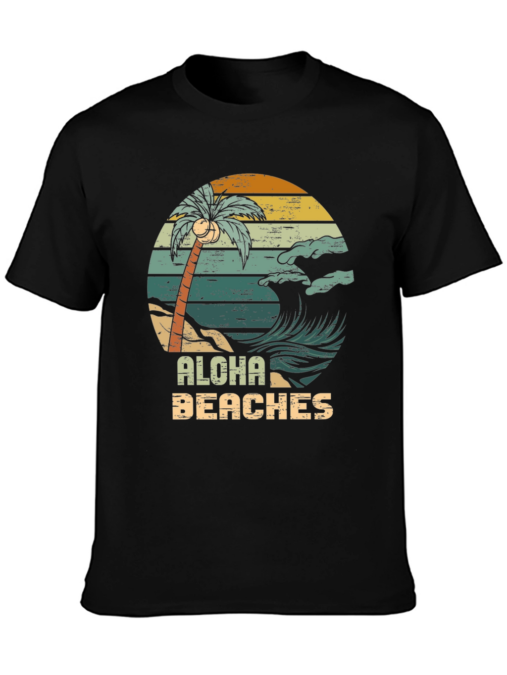 Aloha Beaches Retro Graphic T-Shirt