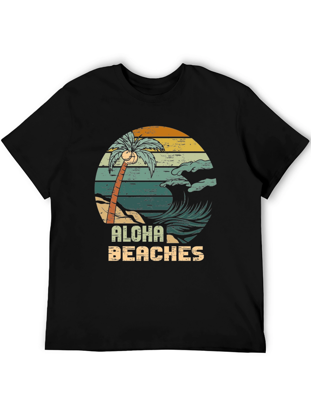 Aloha Beaches Retro Graphic T-Shirt