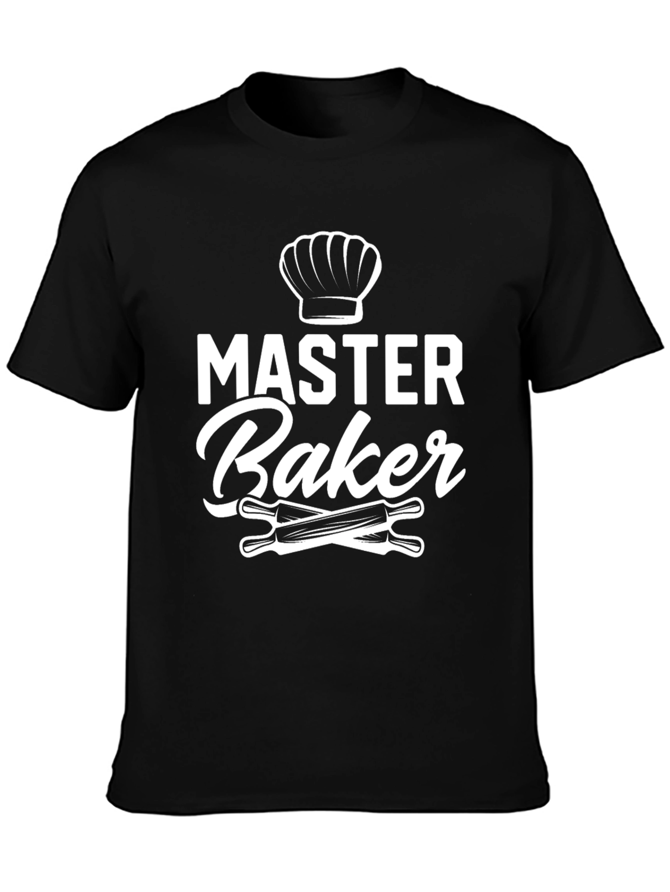 Master Baker T-Shirt - Chef Hat and Rolling Pins Design