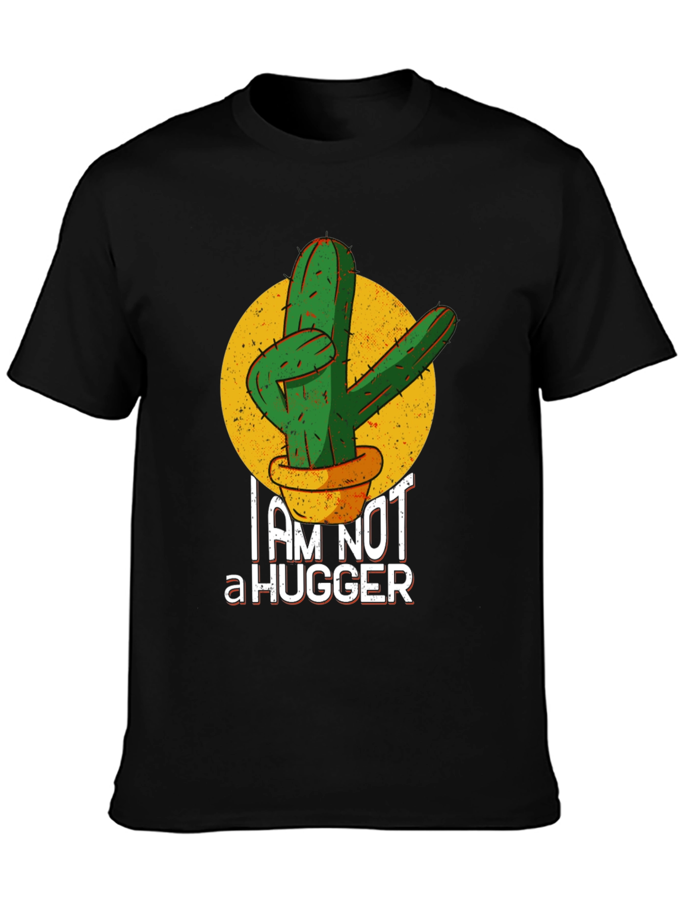 Im Not a Hugger Cactus Graphic T-Shirt