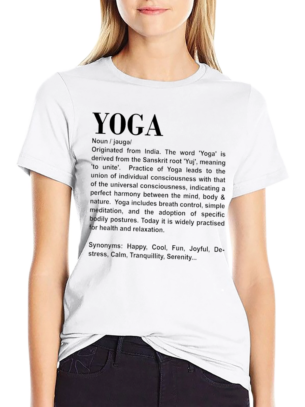 Yoga Definition T-Shirt - Meditative Harmony