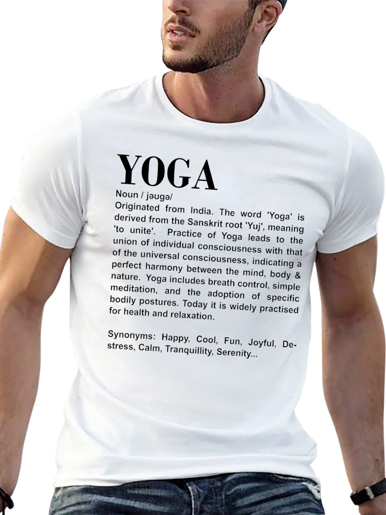 Yoga Definition T-Shirt - Meditative Harmony