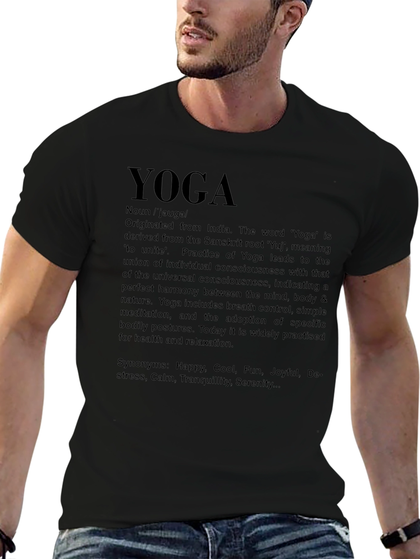 Yoga Definition T-Shirt - Meditative Harmony