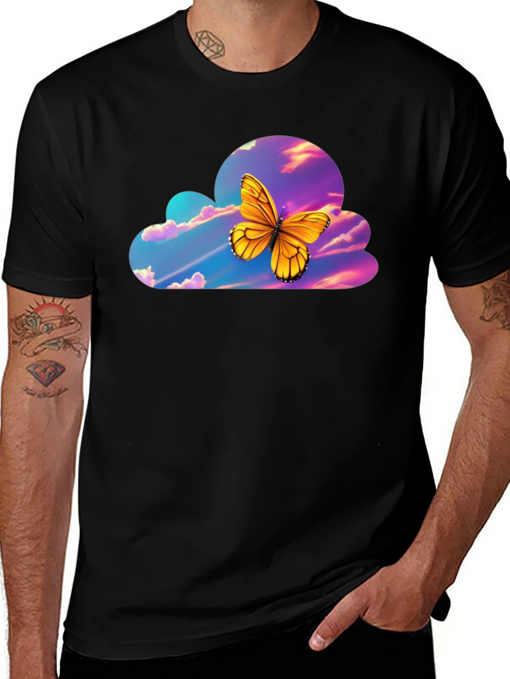 Butterfly Cloud Graphic T-Shirt