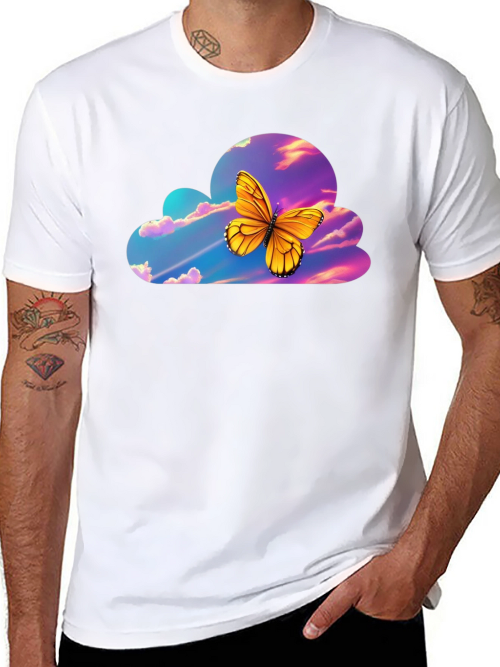Butterfly Cloud Graphic T-Shirt