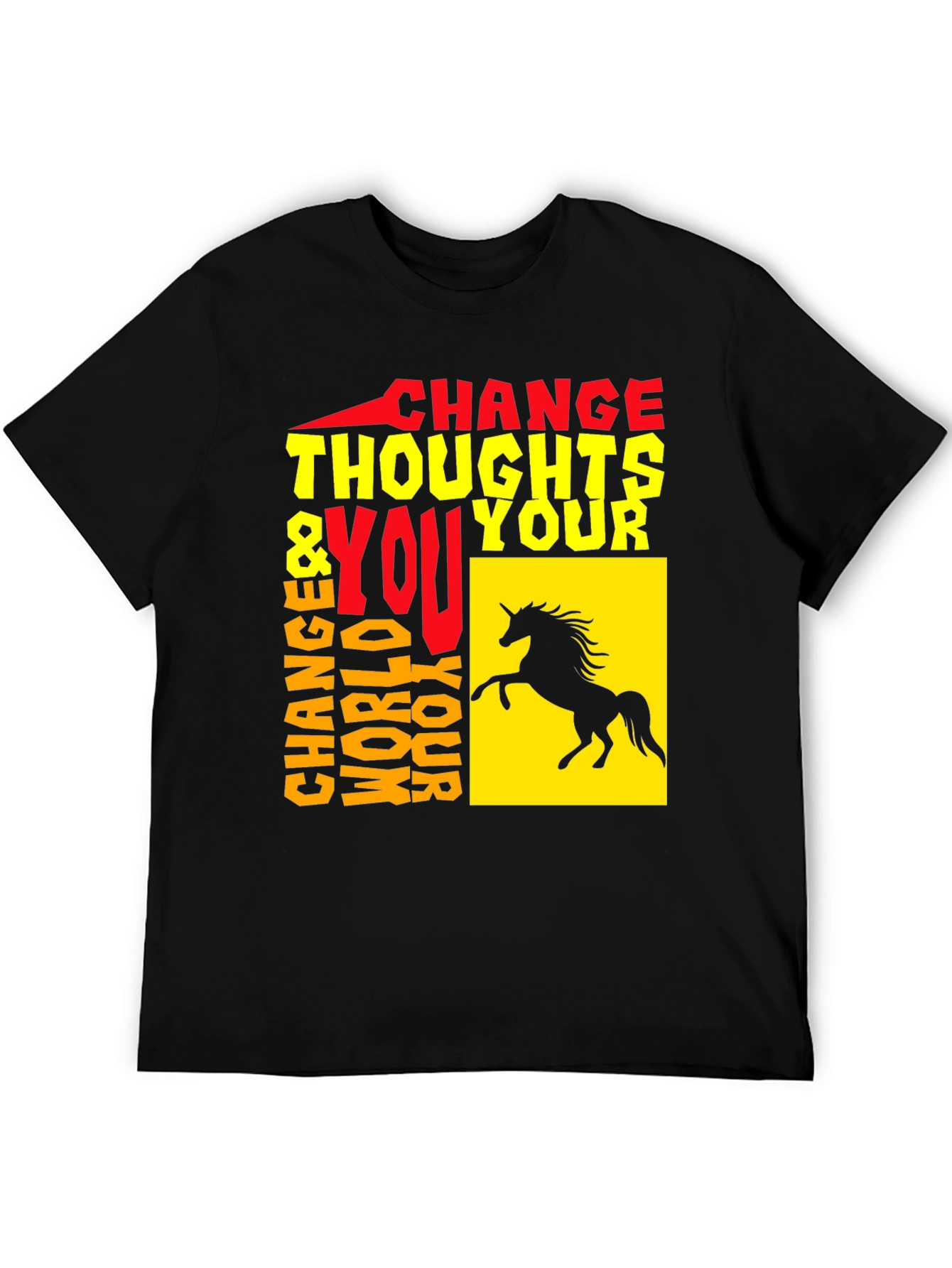 Change Thoughts Change World T-Shirt Black Unisex