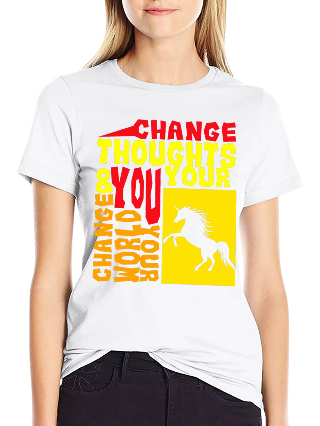 Change Thoughts Change World T-Shirt Black Unisex