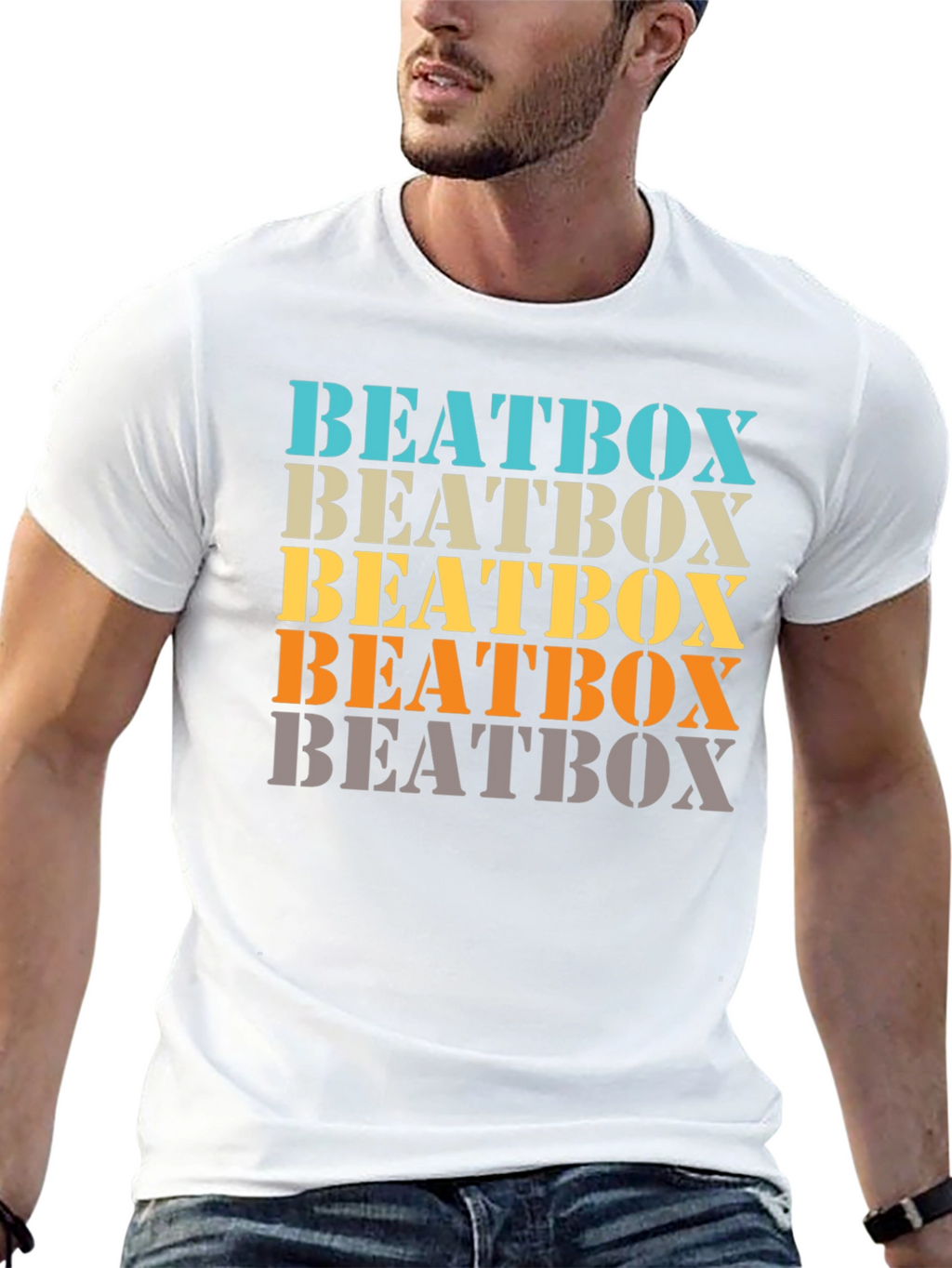 Retro Beatbox Graphic Tee - Trendy Music T-Shirt