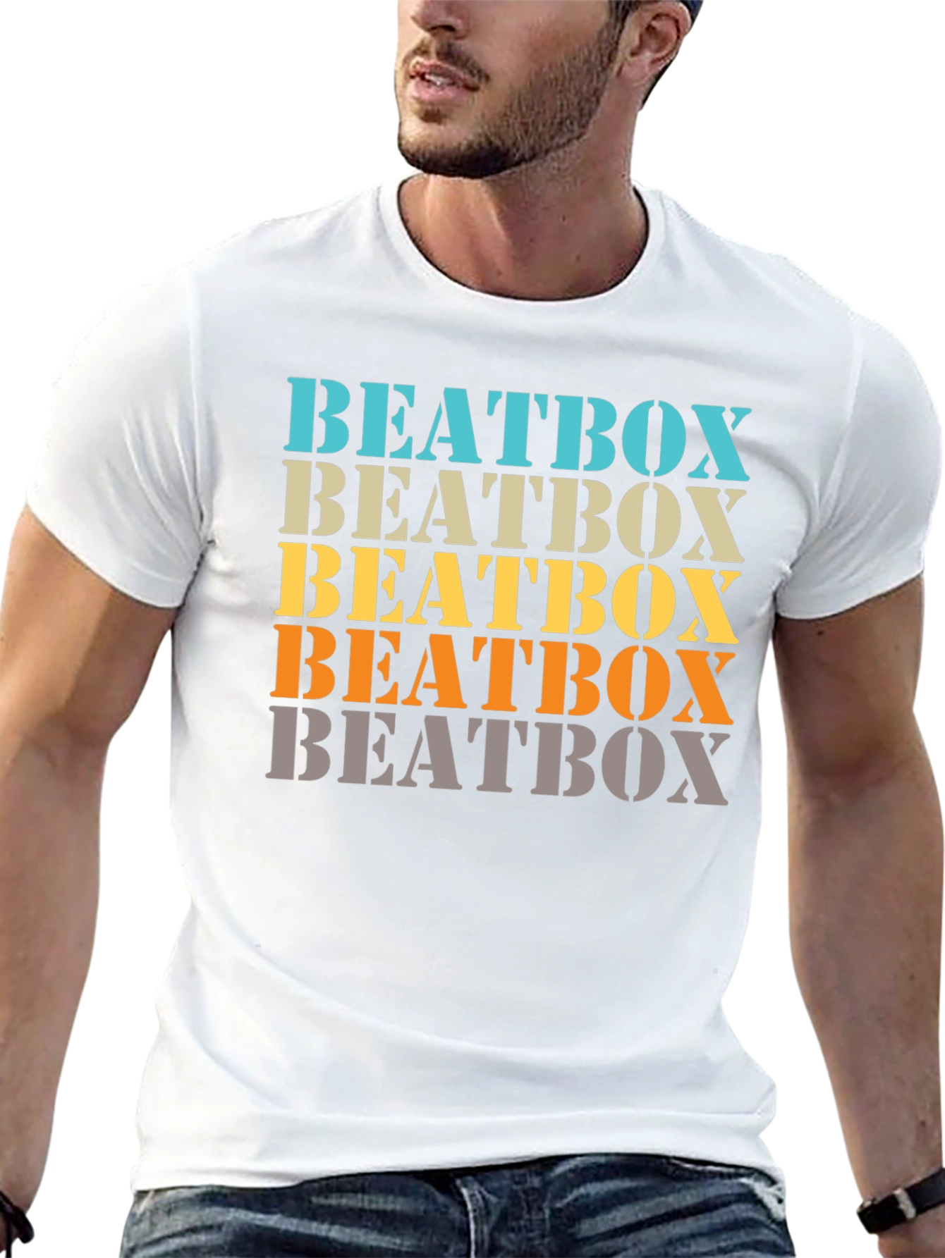 Retro Beatbox Graphic Tee - Trendy Music T-Shirt