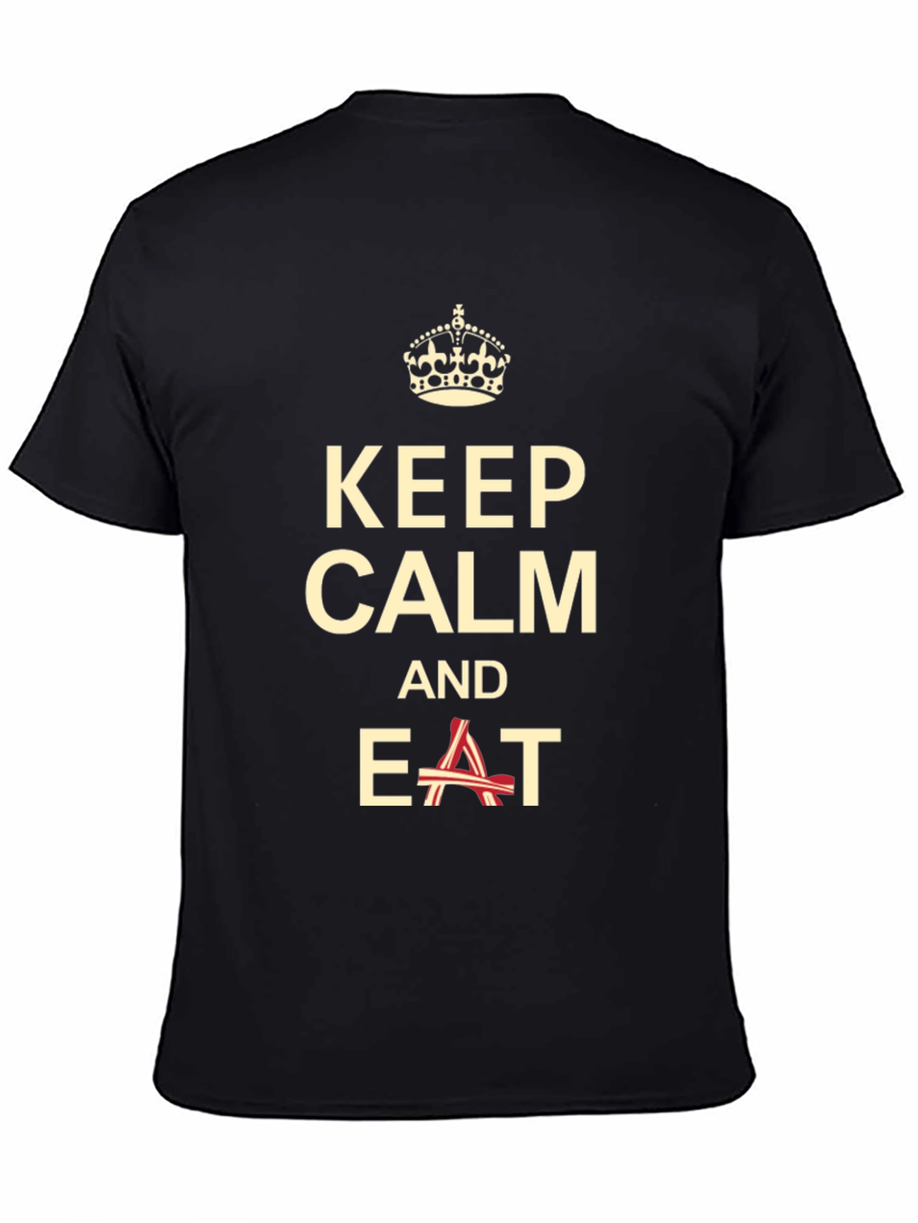 Keep Calm and Eat Bacon T-Shirt - Funny Foodie Tee