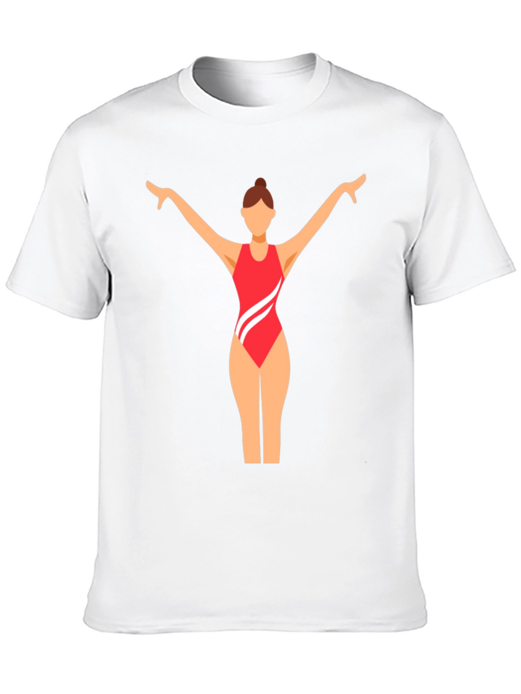 Black T-Shirt with Swimmer Graphic
