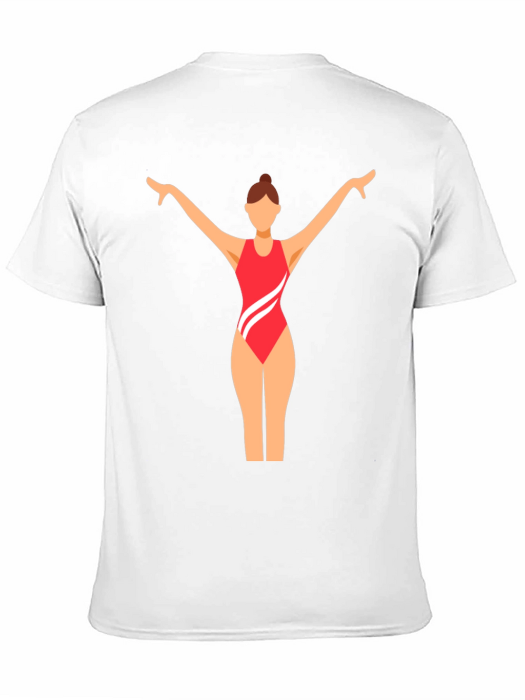 Black T-Shirt with Swimmer Graphic