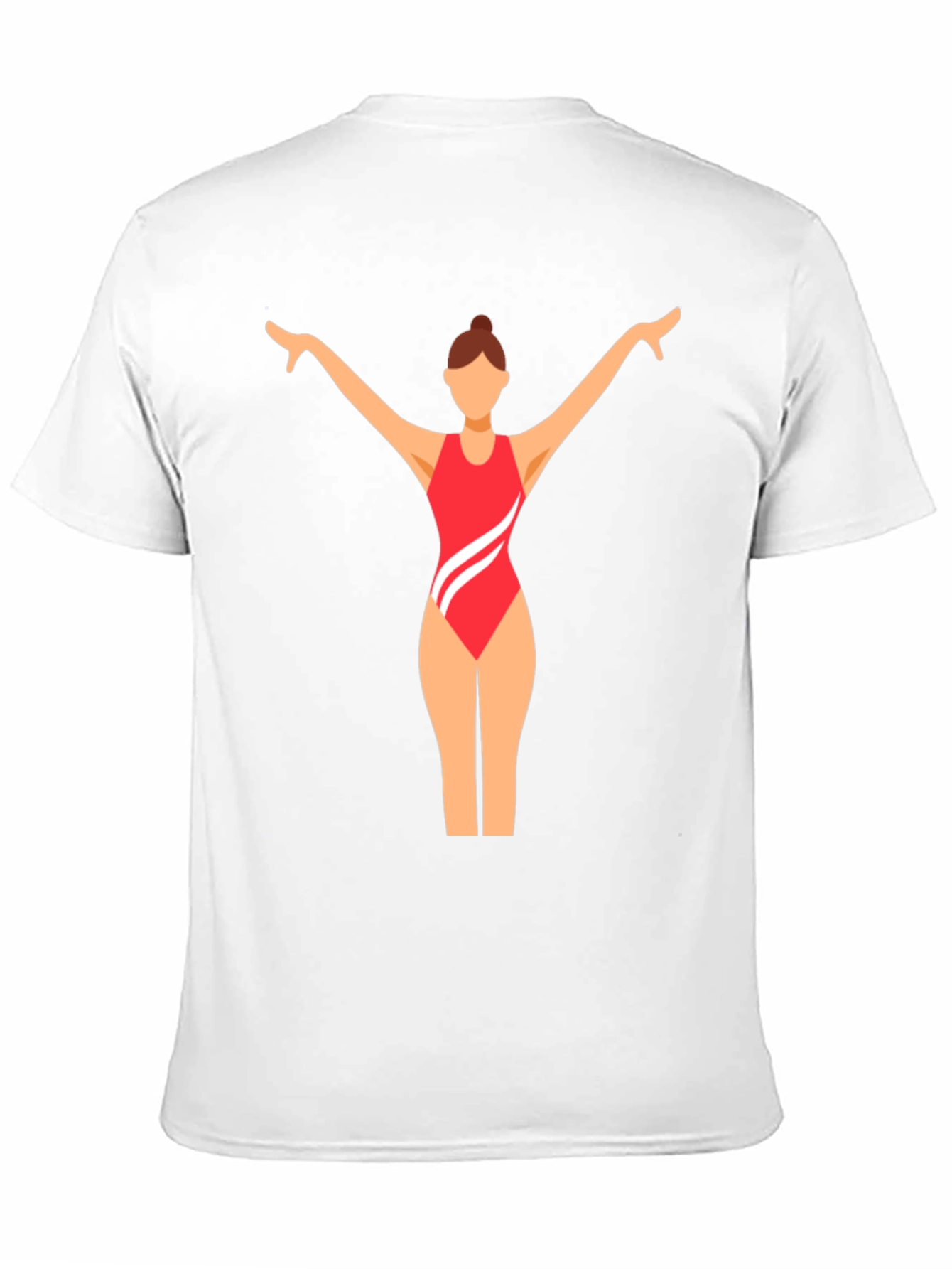 Black T-Shirt with Swimmer Graphic
