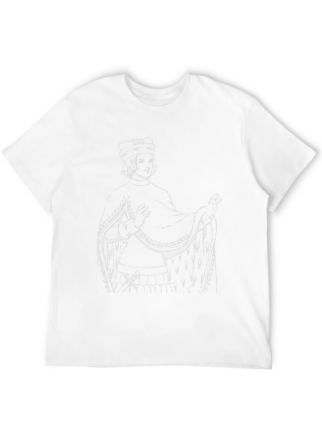Stylized Portrait Graphic Black T-Shirt