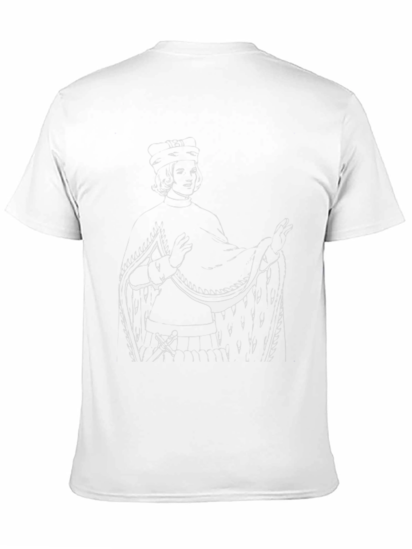 Stylized Portrait Graphic Black T-Shirt