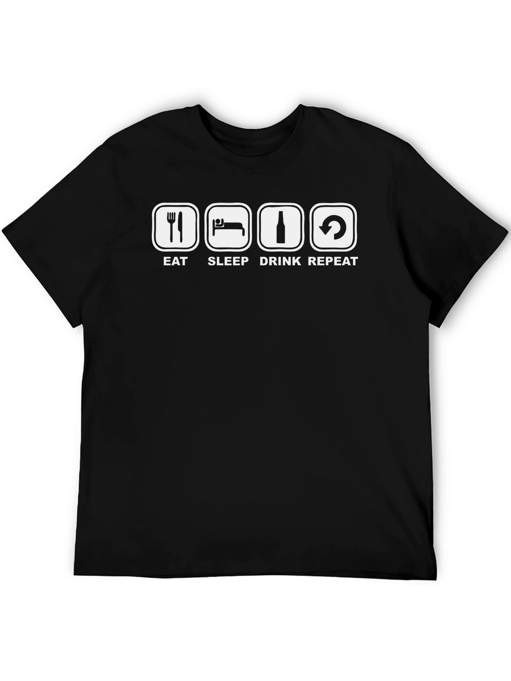 Eat Sleep Drink Repeat Black T-Shirt