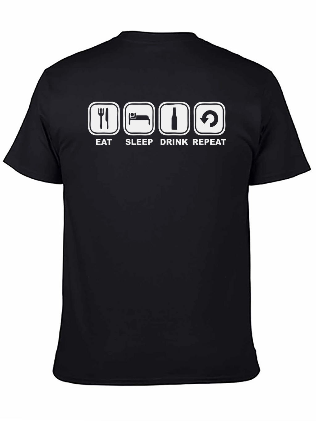 Eat Sleep Drink Repeat Black T-Shirt
