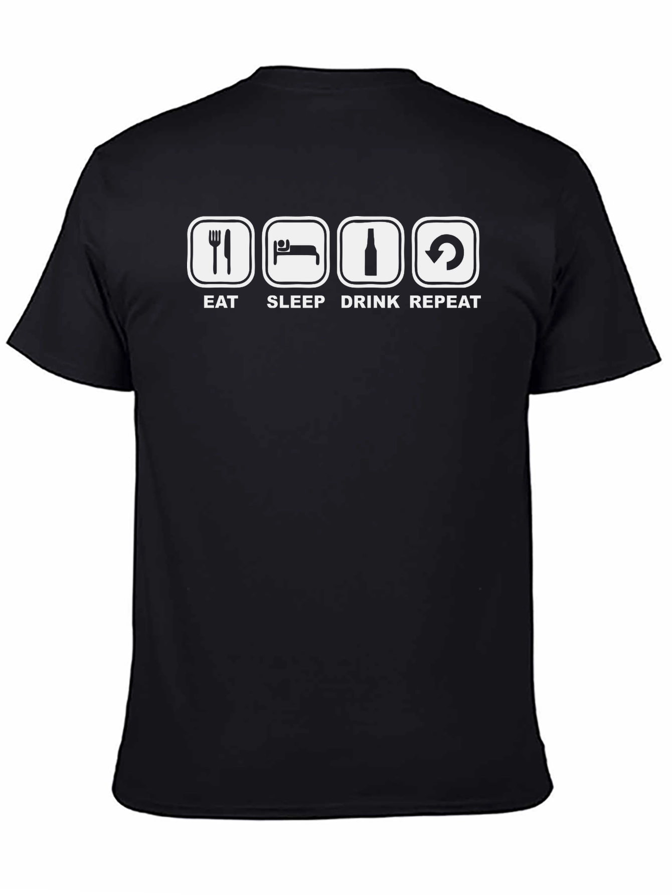 Eat Sleep Drink Repeat Black T-Shirt