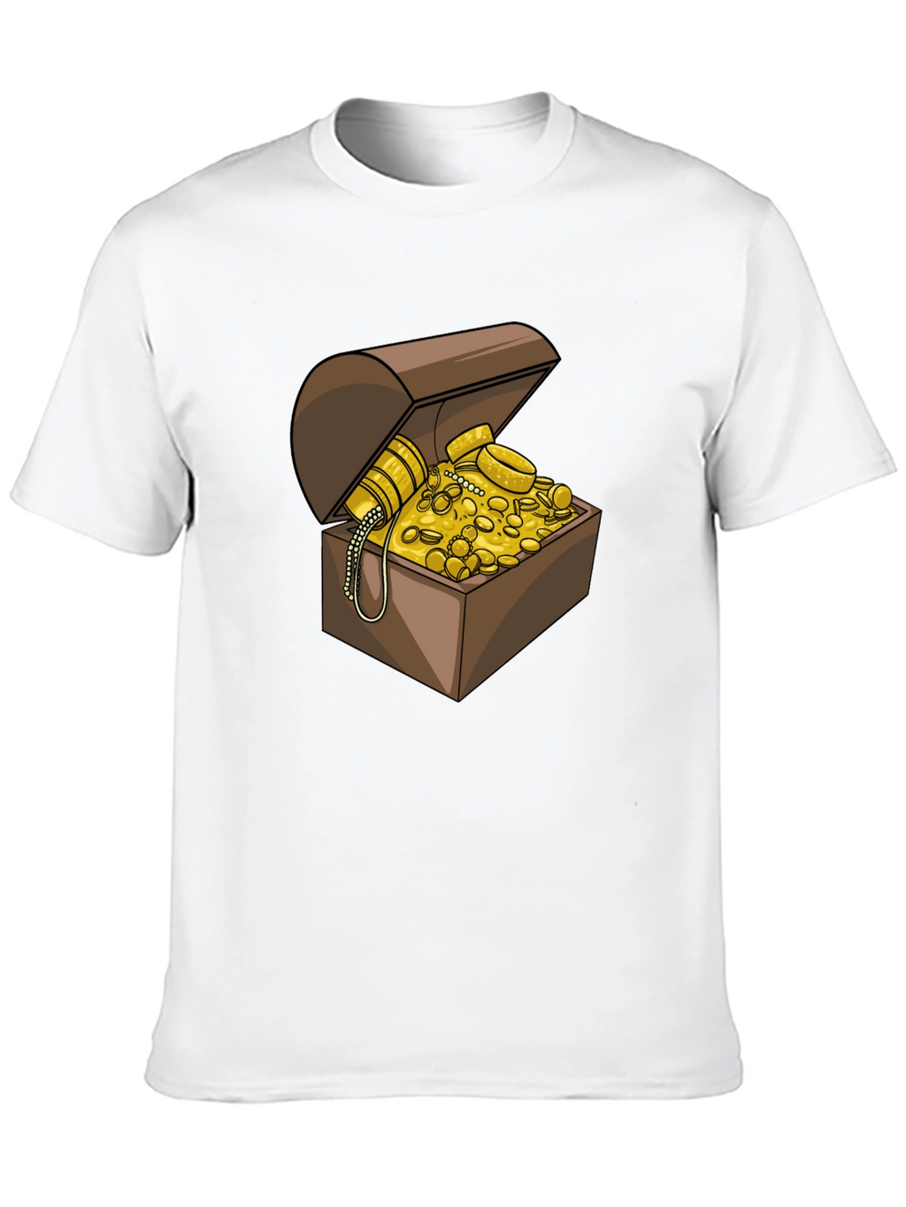 Treasure Chest Graphic Tee - Black Cotton Casual Shirt