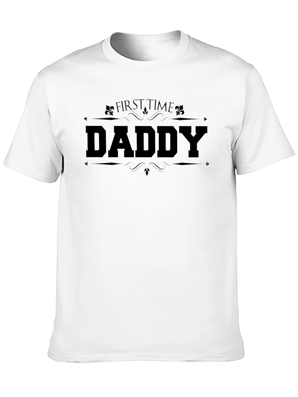 First Time Daddy Black Graphic T-Shirt