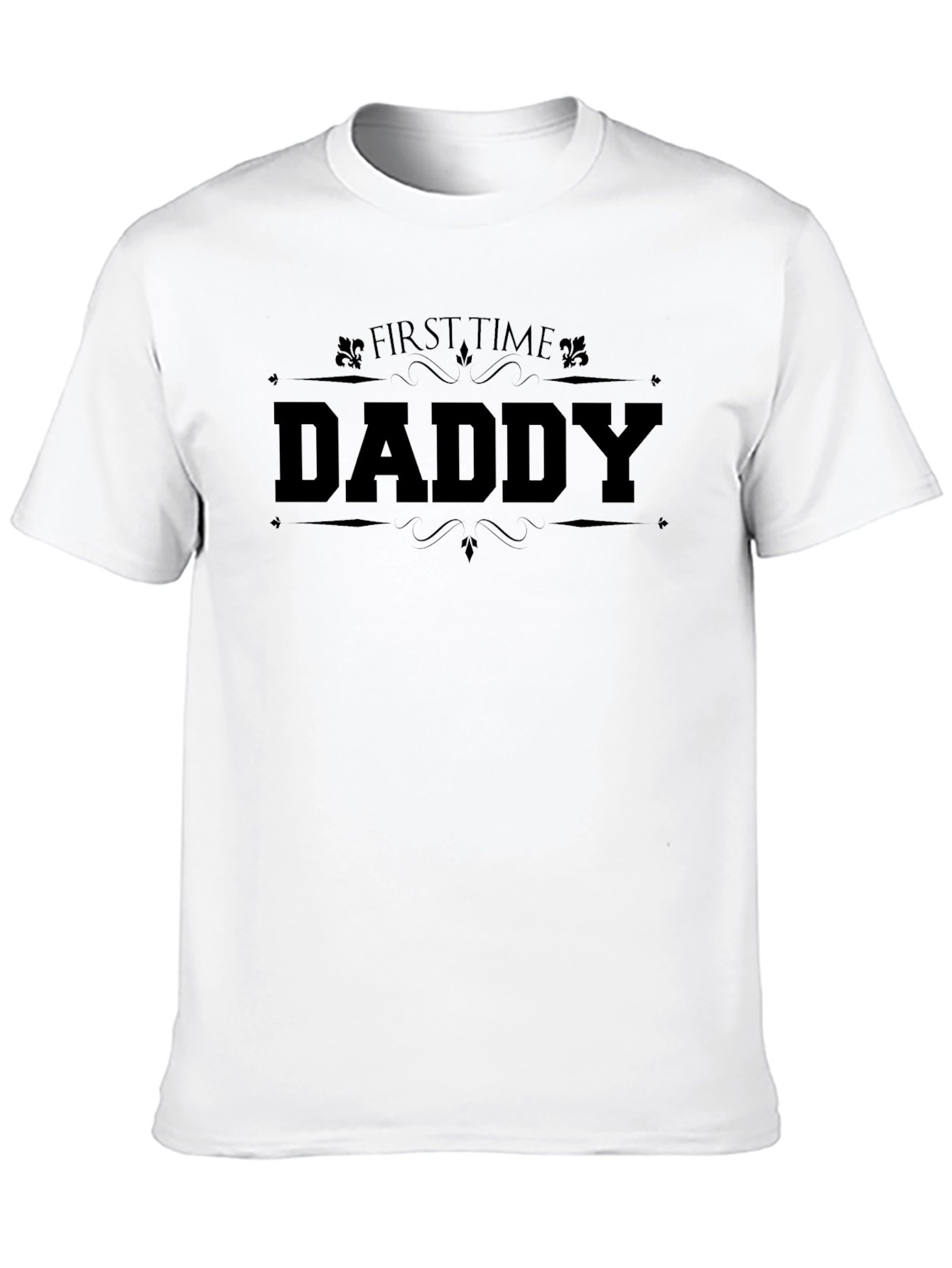 First Time Daddy Black Graphic T-Shirt