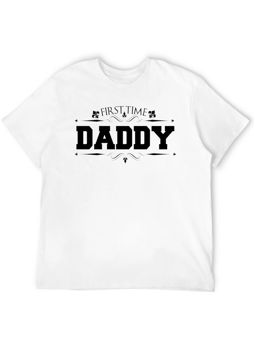 First Time Daddy Black Graphic T-Shirt