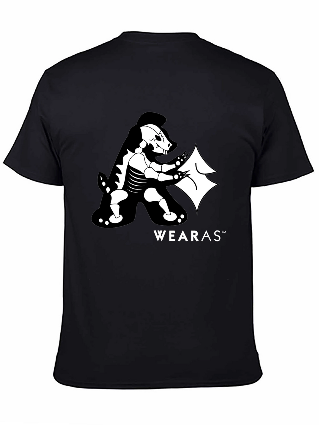 Wearas Skeleton Badger Black T-Shirt