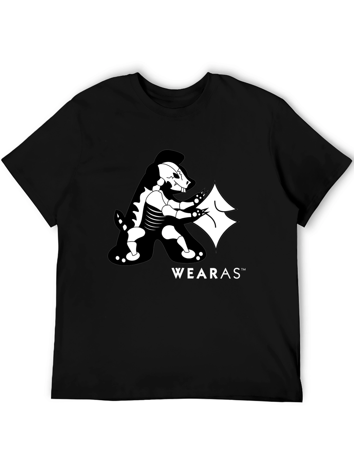 Wearas Skeleton Badger Black T-Shirt
