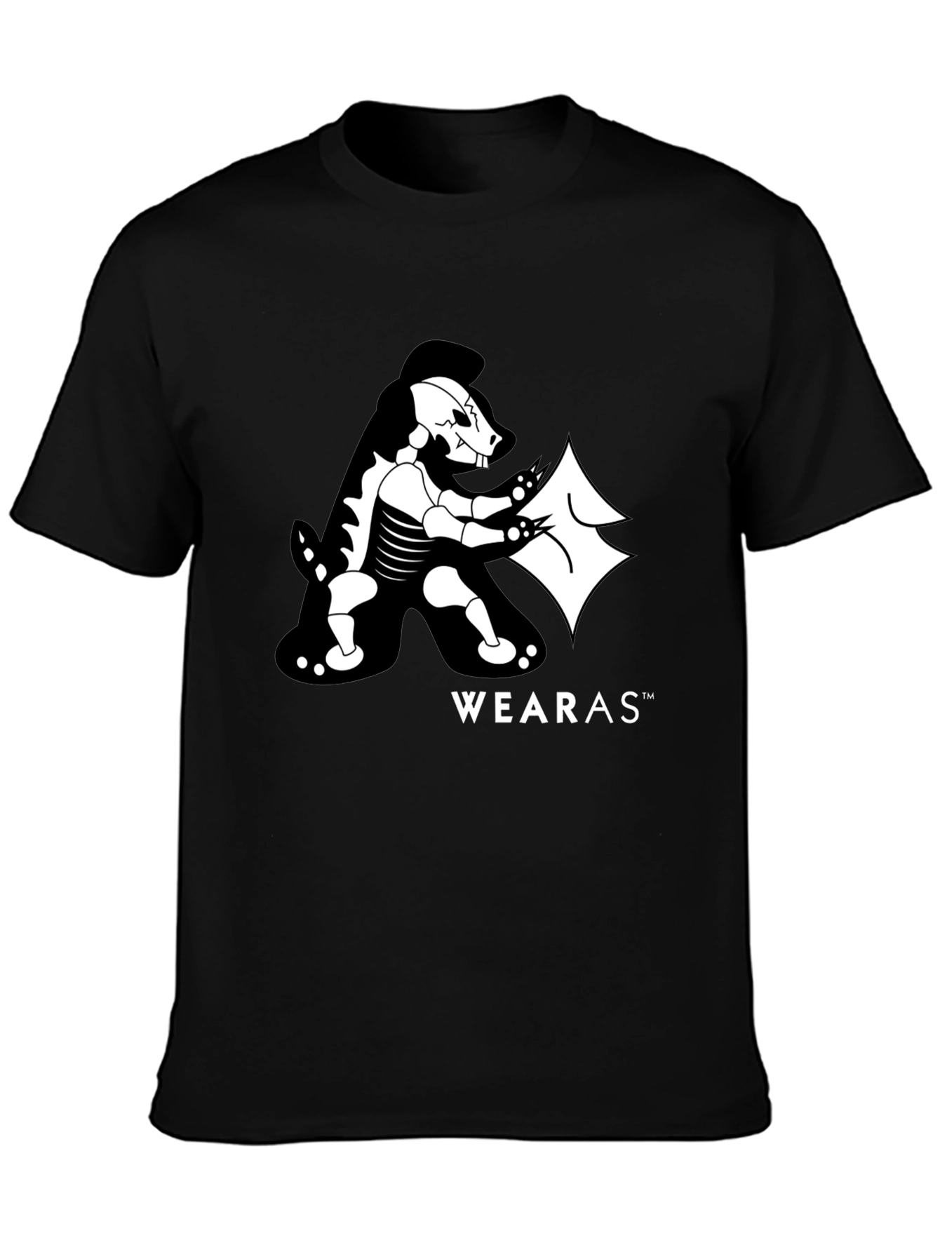 Wearas Skeleton Badger Black T-Shirt