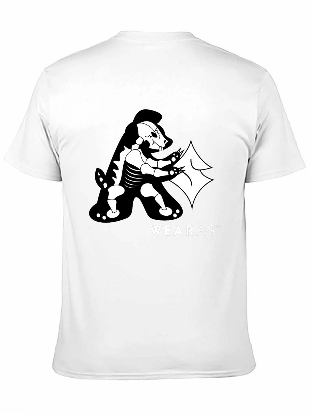 Wearas Skeleton Badger Black T-Shirt