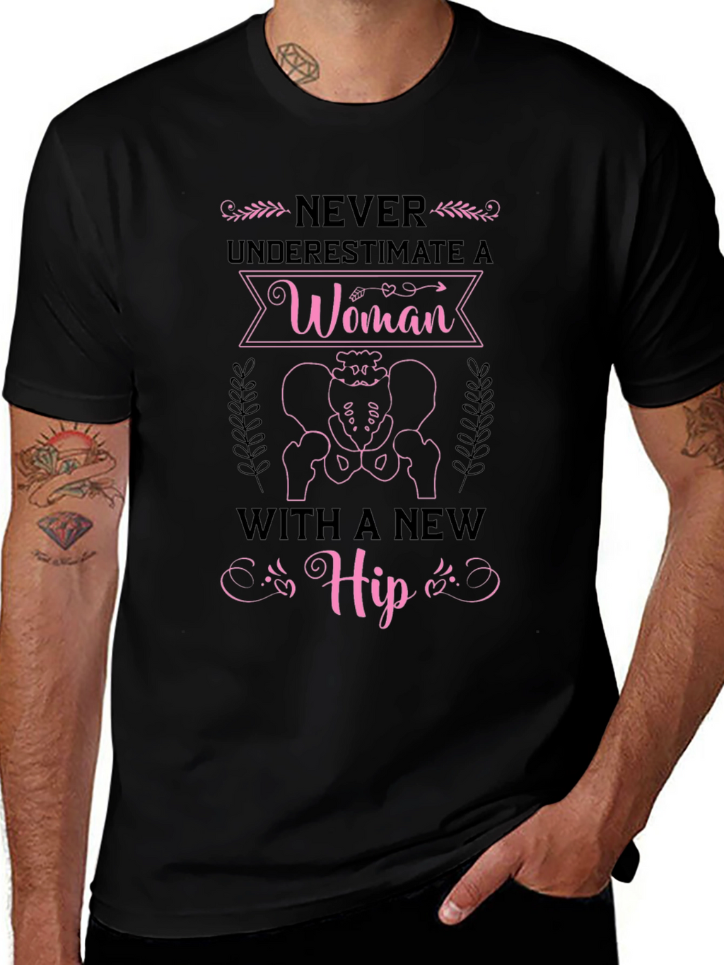 Never Underestimate Woman with New Hip Funny T-Shirt