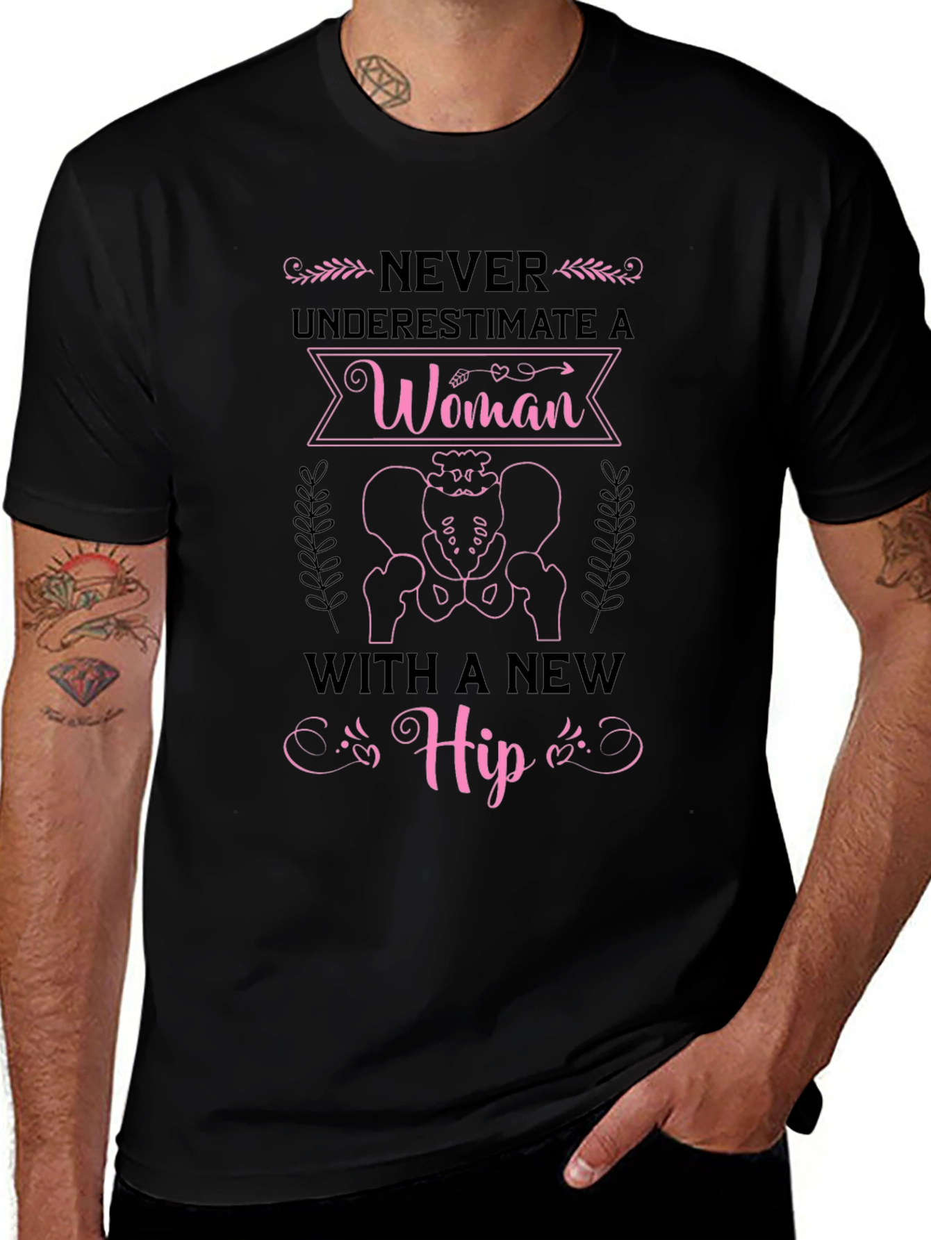 Never Underestimate Woman with New Hip Funny T-Shirt