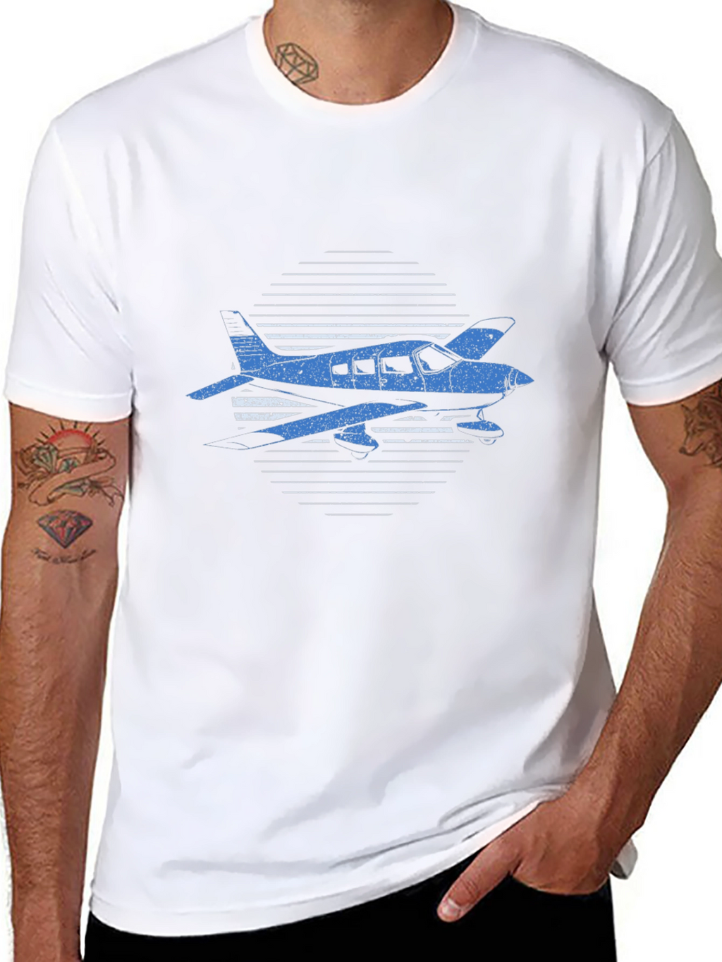 Airplane Graphic Tee - Black Aviation T-Shirt