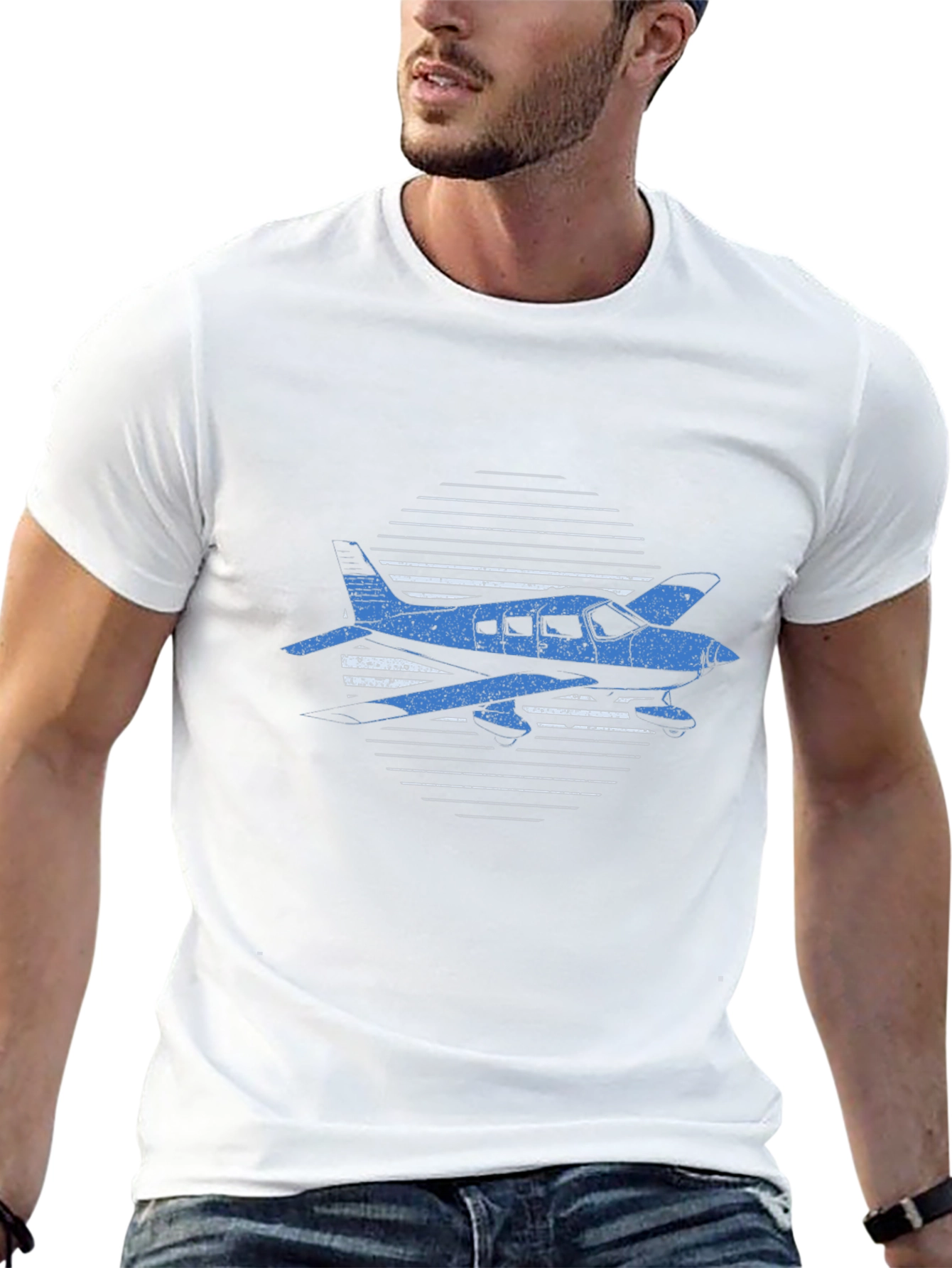 Airplane Graphic Tee - Black Aviation T-Shirt