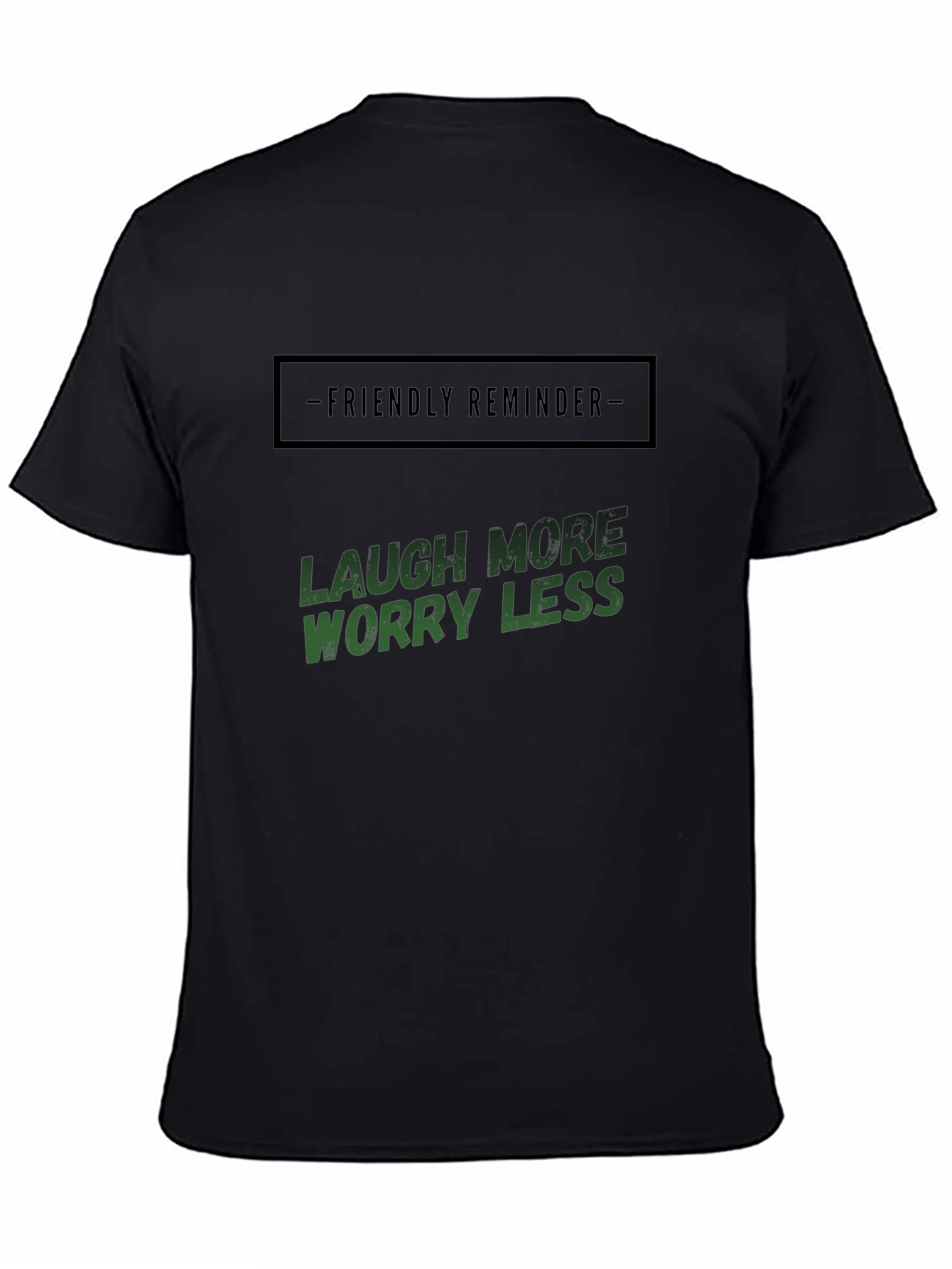 Laugh More Worry Less Graphic T-Shirt