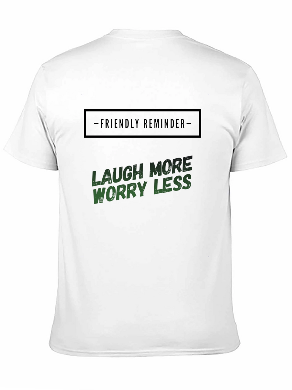 Laugh More Worry Less Graphic T-Shirt