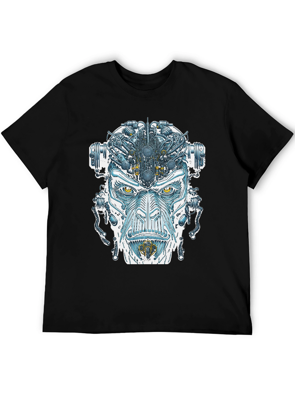 Cyborg Face Graphic T-Shirt