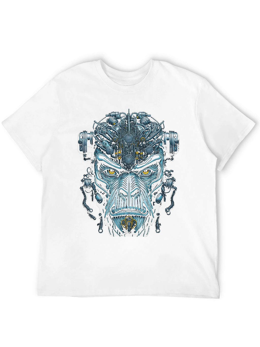 Cyborg Face Graphic T-Shirt