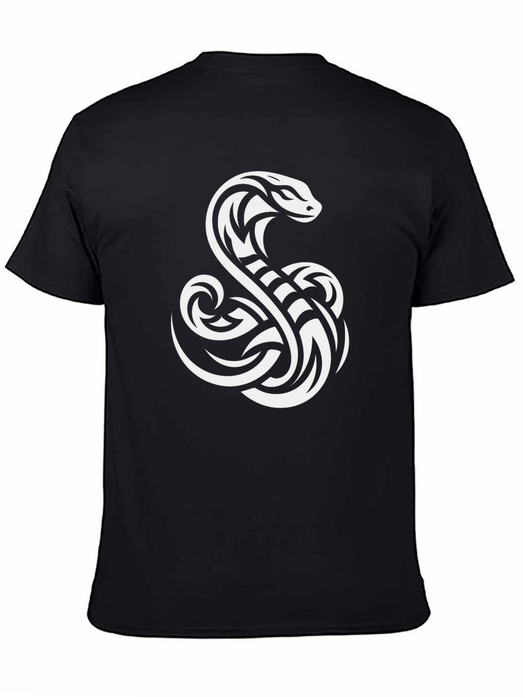 Black T-Shirt with Cobra Graphic