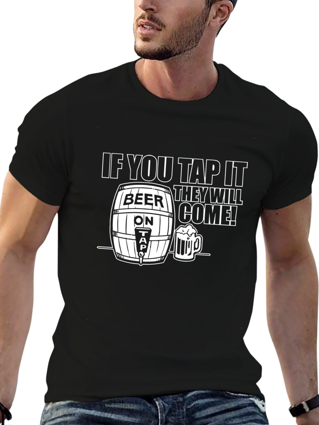 Beer Tap It T-Shirt - Funny Drinking Tee