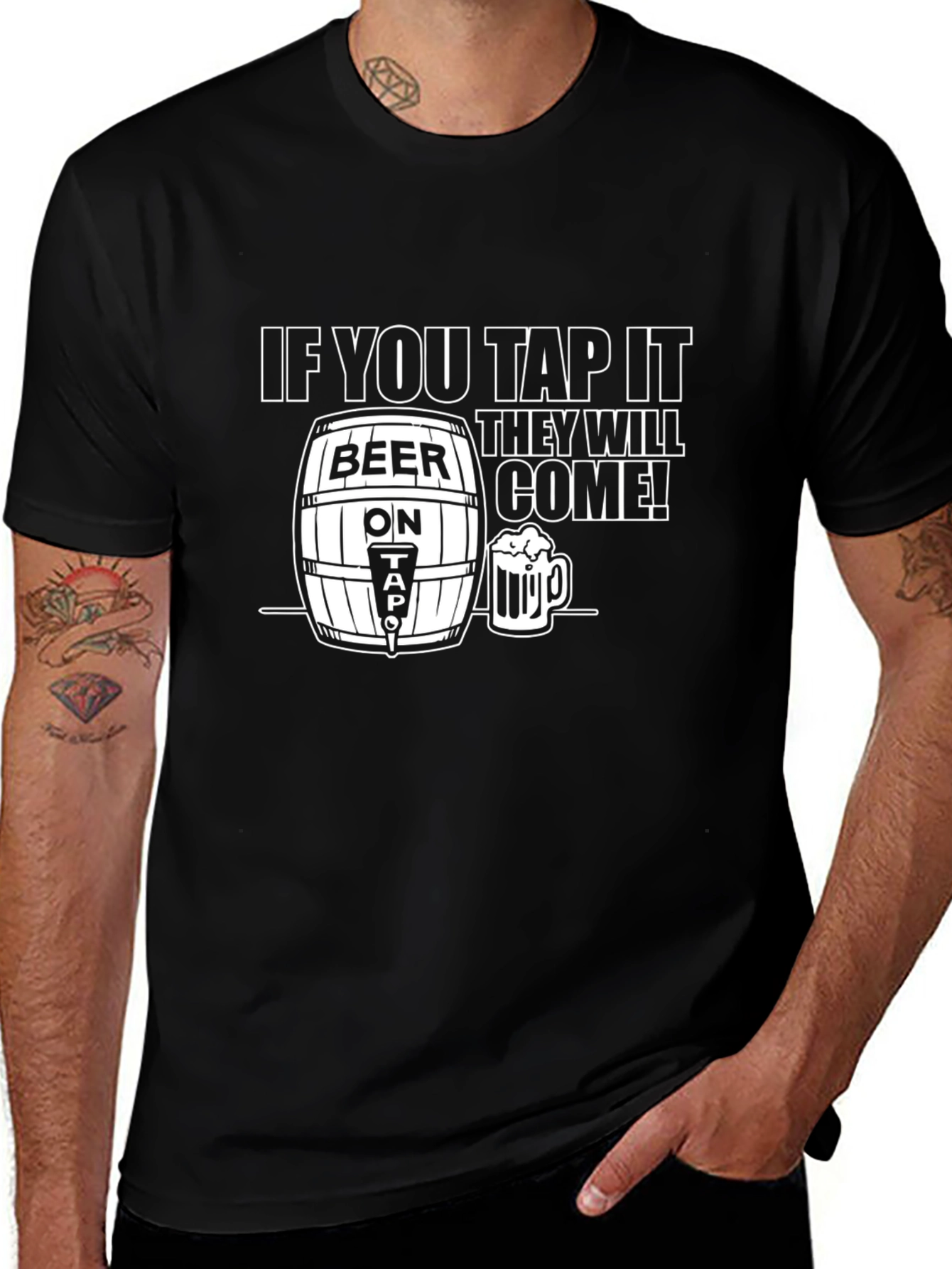Beer Tap It T-Shirt - Funny Drinking Tee