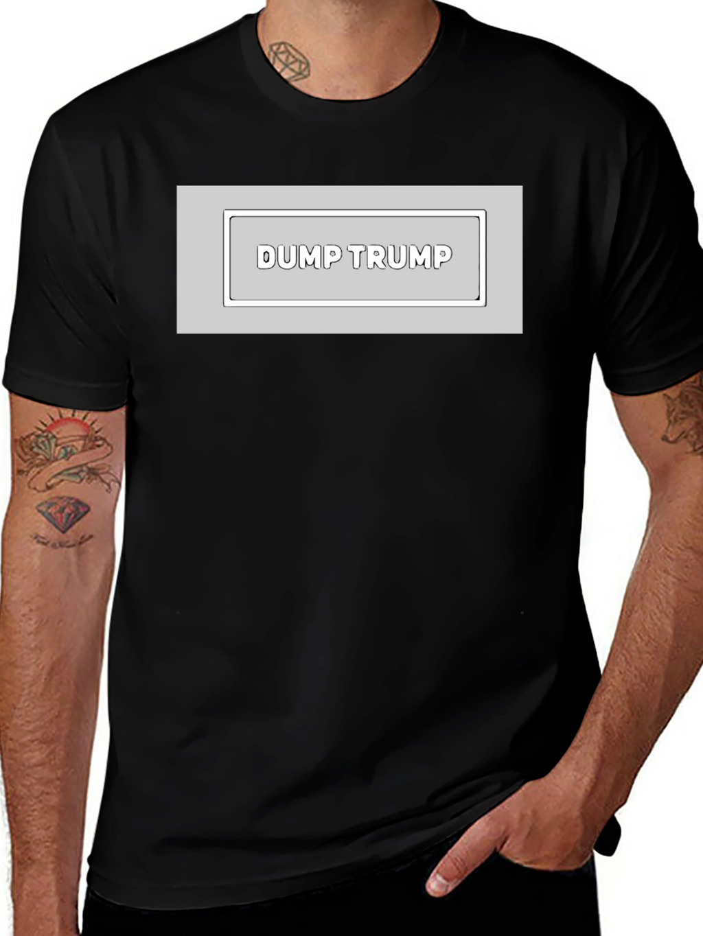 Dump Trump Graphic Tee - Anti-Trump Statement T-Shirt