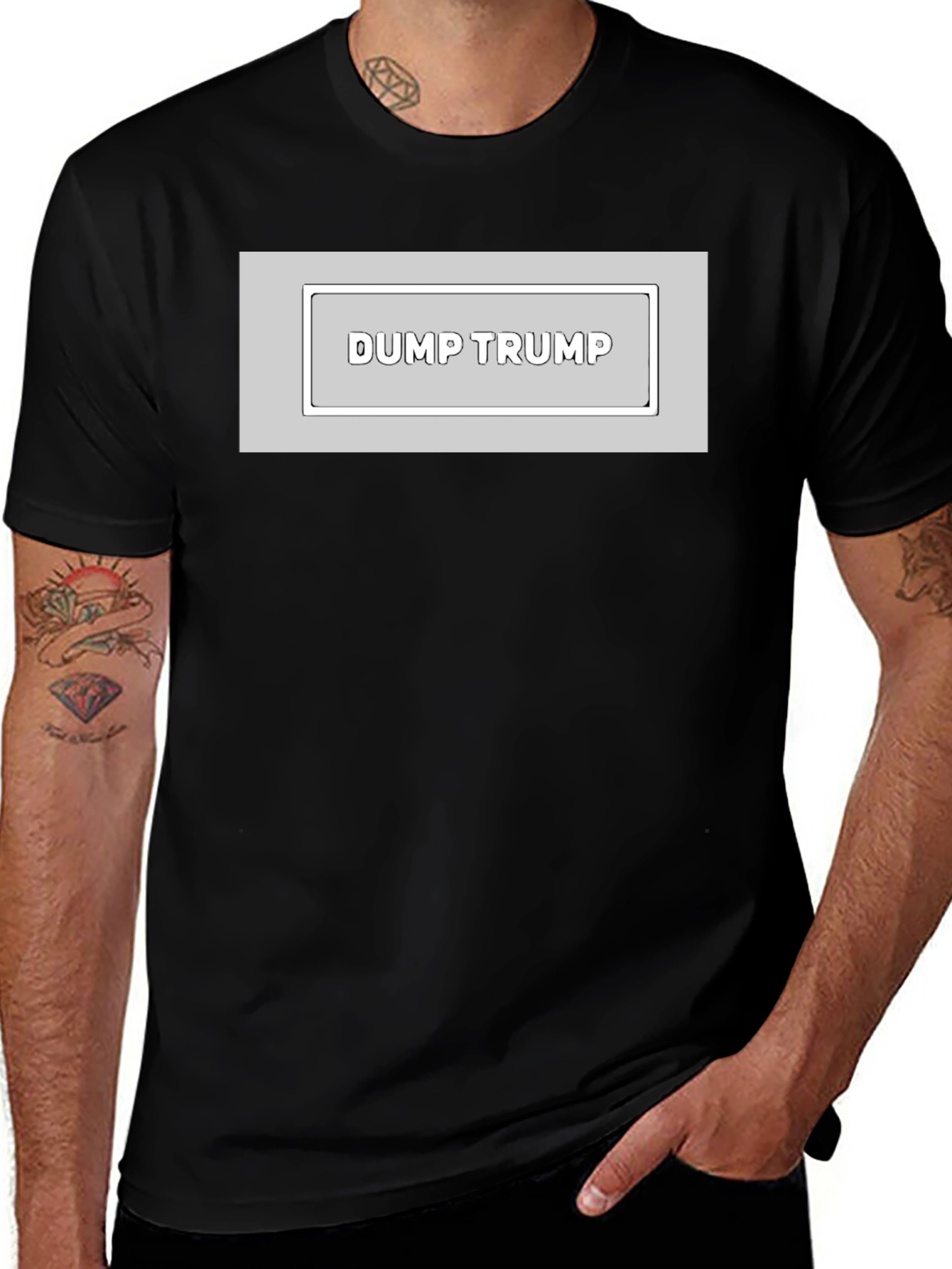Dump Trump Graphic Tee - Anti-Trump Statement T-Shirt